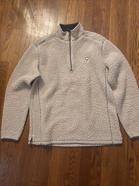Southern Shirt Men’s Cream Sherpa Quarter-Zip Pullover